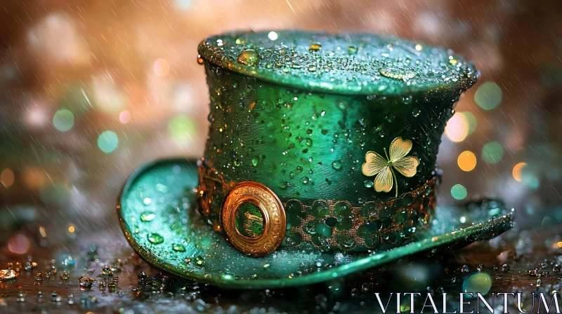 Lucky Green Hat with Shamrock AI Image