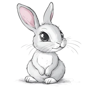 Adorable Bunny Sketch Art