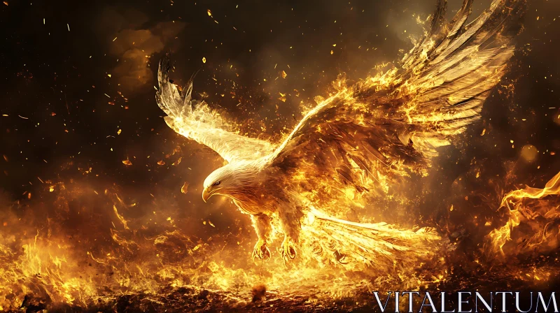 Eagle Ablaze: A Symbol of Power AI Image