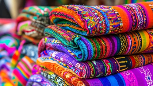 Colorful Fabric Stack