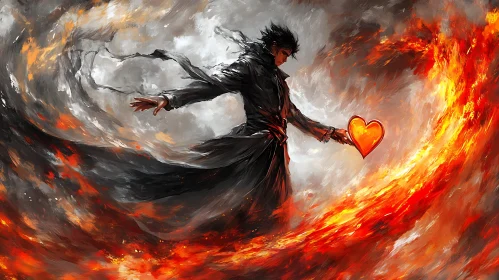 Love and Fire Abstract Painting