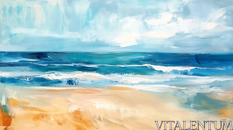 AI ART Coastal Serenity Art