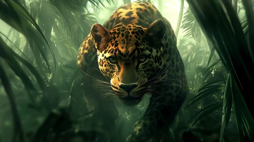 Stealthy Jaguar in the Jungle