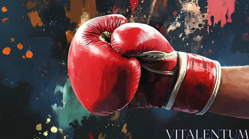 Artistic Representation of Boxing Gloves in Action AI Generated Image AI Image