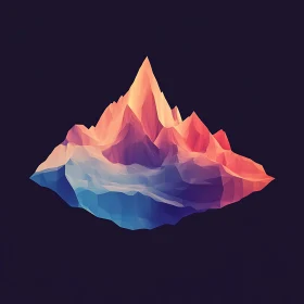 Abstract Polygonal Mountain Illustration