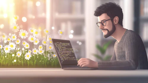 Programmer with Floral Inspiration