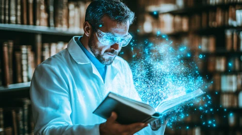 Illuminated Knowledge: Scientist and the Glowing Book