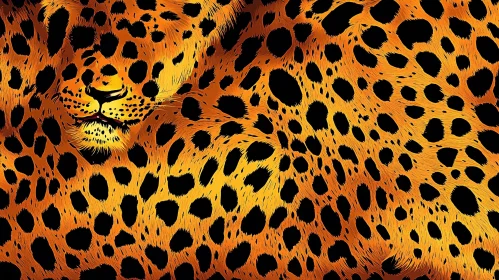 Detailed Leopard Skin Texture