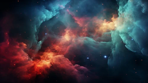 Ethereal Nebula: A Radiant Dance of Colors in Space
