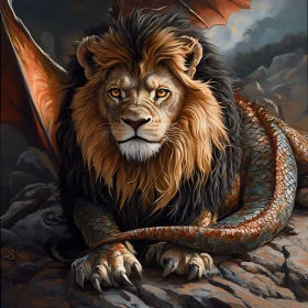 Fantasy Lion-Dragon Hybrid