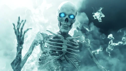 Mystic Skeleton in the Mist