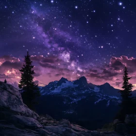 Starry Mountain Landscape