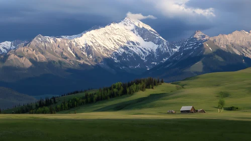 Snowy Peaks and Green Pastures