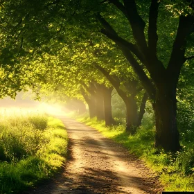 Forest Path in Sunlight
