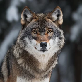 Winter Wolf Close-Up