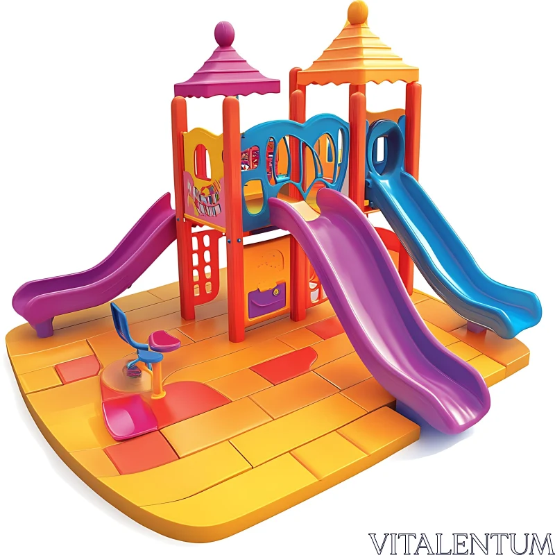 Vibrant Children's Play Area AI Image