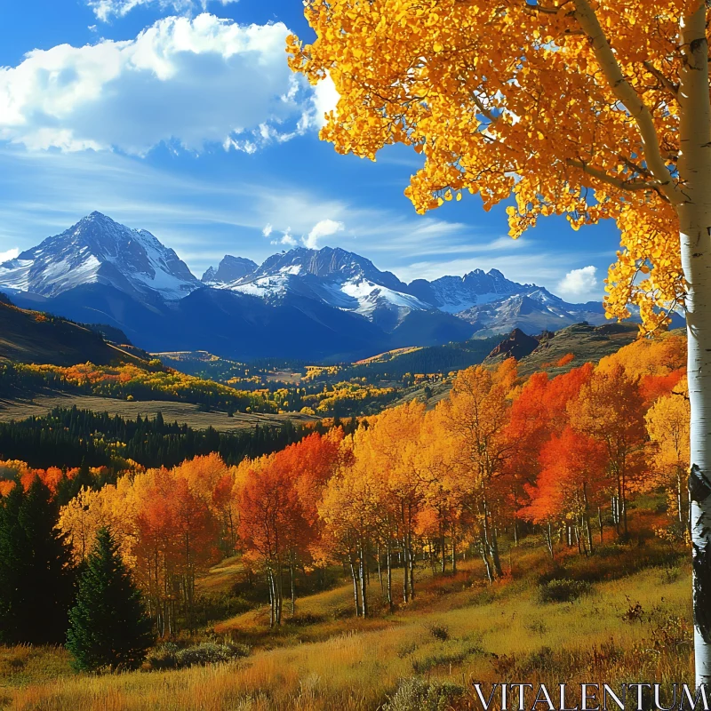 AI ART Scenic Autumn Mountain Landscape