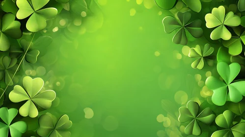 Green Clover Leaves Background Image