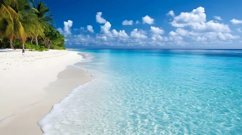 Tranquil Beach Scene with Turquoise Water