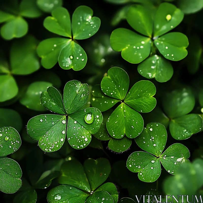 Shamrock Dew Drops AI Image