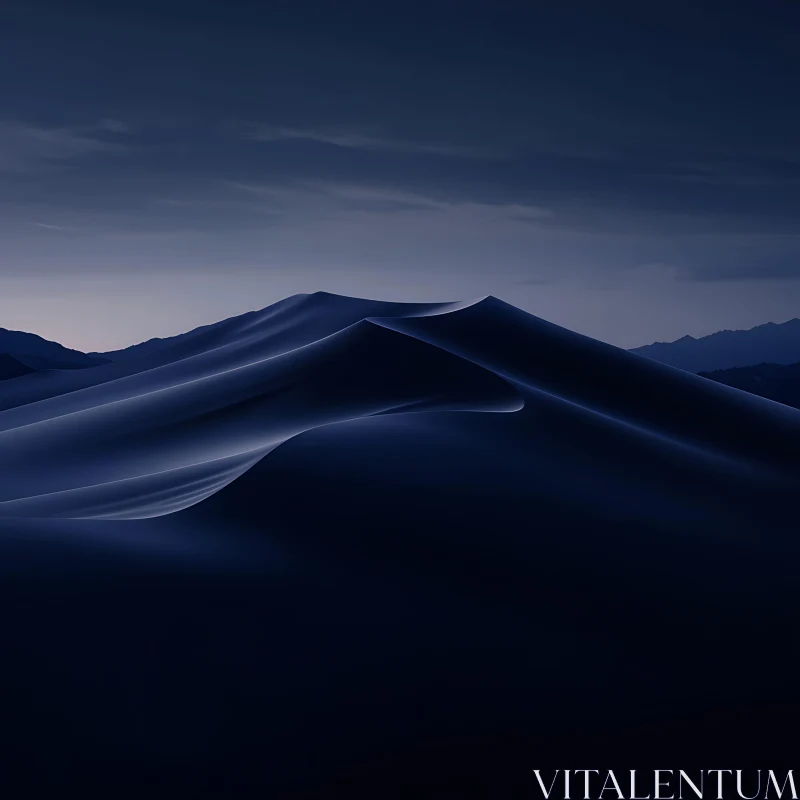 Serene Desert Dunes at Twilight AI Image