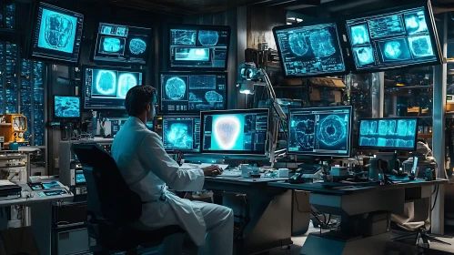 Medical Research Laboratory Scene