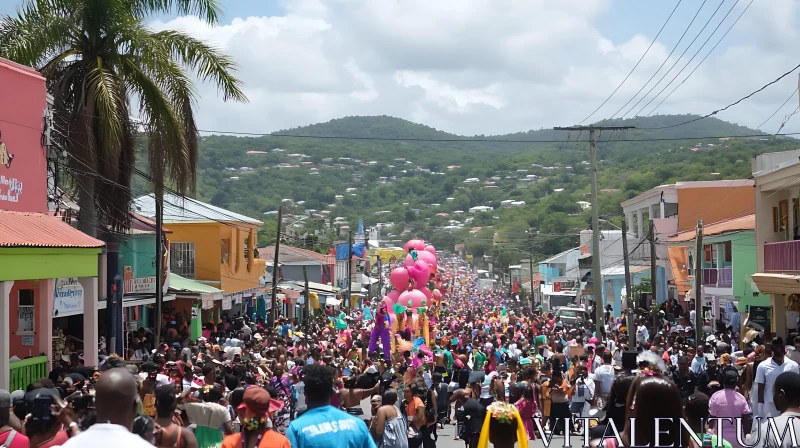 Colorful Carnival Procession