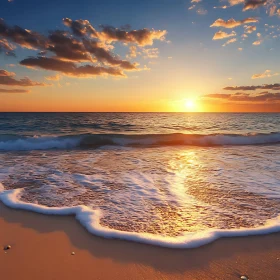 Tranquil Beach at Sunset