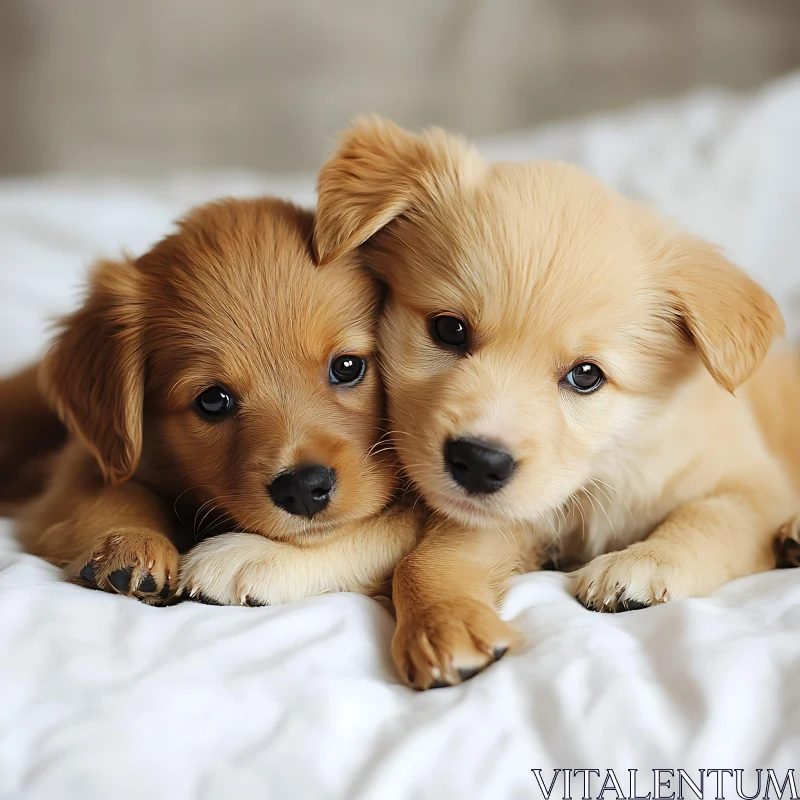 Cute Puppies Resting Together