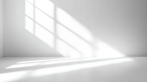 Serene White Interior with Geometric Light