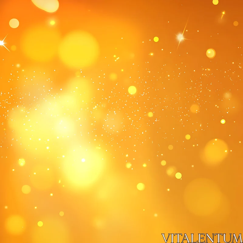 Abstract Golden Lights and Sparkles AI Image