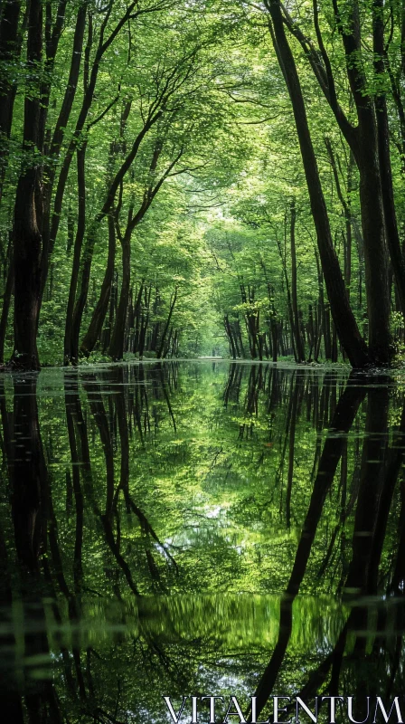 Tranquil Forest Reflection