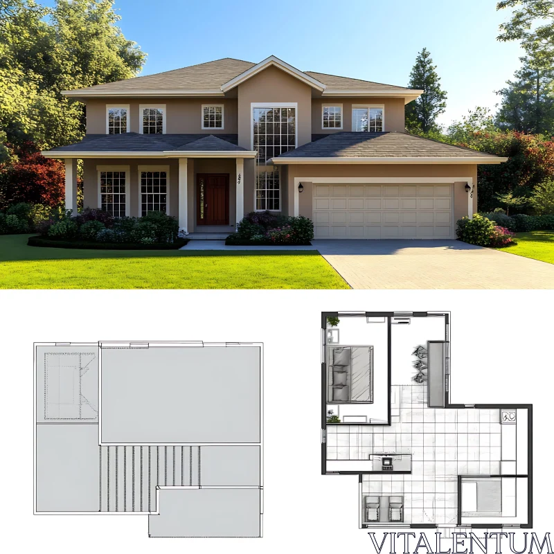 Contemporary House Design with Architectural Floor Plans