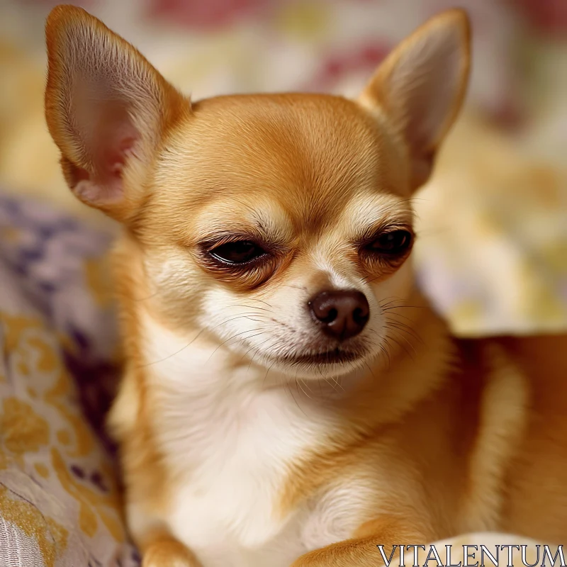 Chihuahua Dog Close-Up with Expressive Eyes AI Image