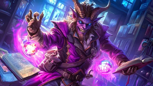 Grinning Demon Casting Spell
