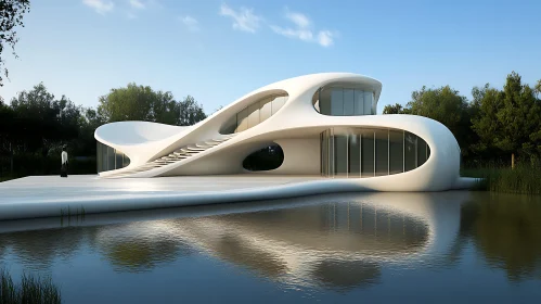 Modern Curvilinear Design Amidst Nature
