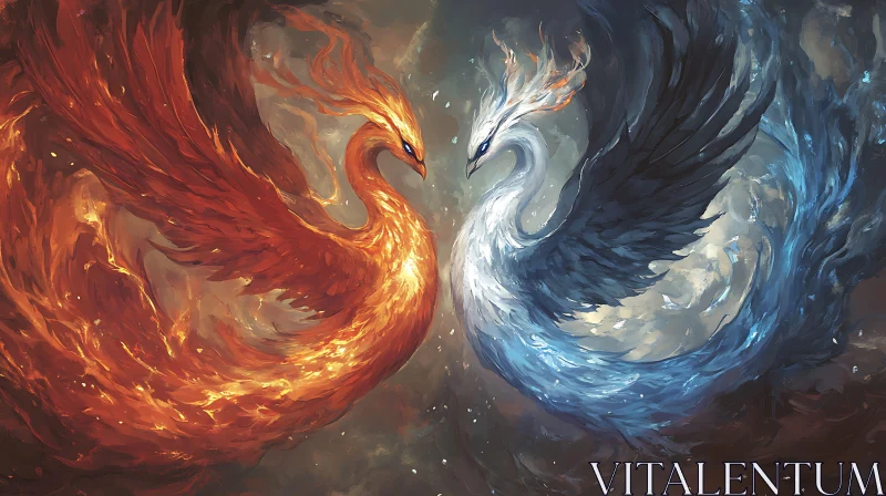 Phoenix Duo: A Dance of Fire and Ice