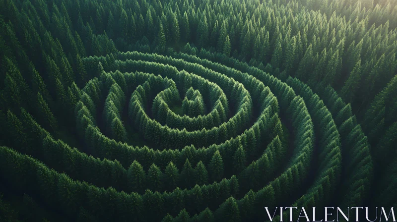 Spiral Forest Aerial View - Nature's Art