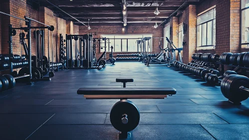 Interior of a Modern Gym