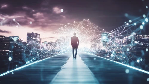 Connected Future Cityscape