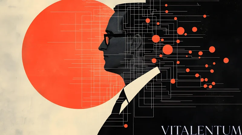 Abstract Profile: Geometric Man in Red and Black