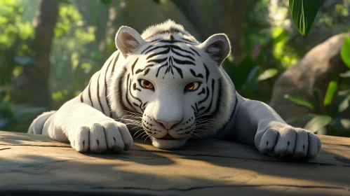 White Tiger Portrait