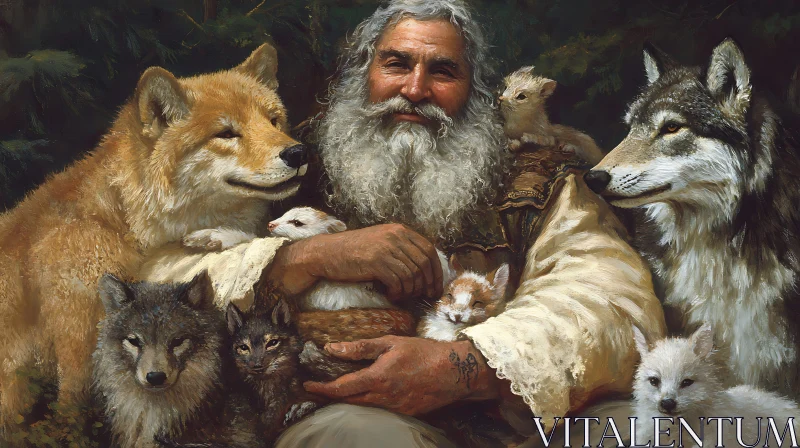 Wolves and Human Connection Art