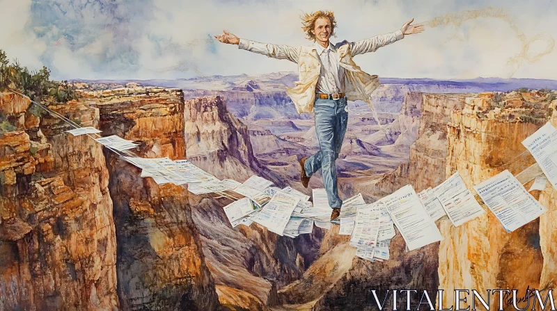 Precarious Balance Over the Canyon