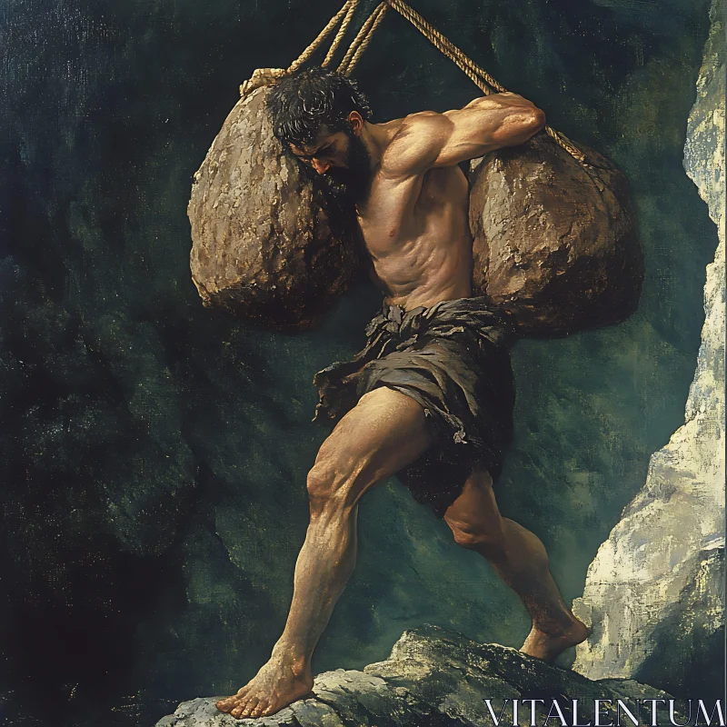 Man Carrying Stones