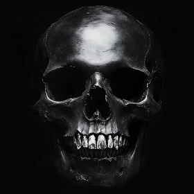 Monochrome Skull Still Life