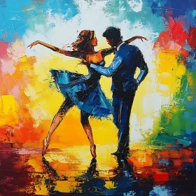 Abstract Dance of Love Painting
