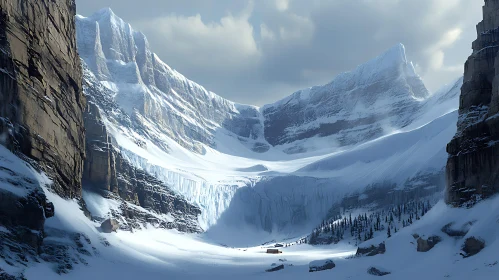 Snowy Mountain Landscape