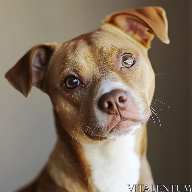 Intimate View of a Brown Canine with Expressive Eyes