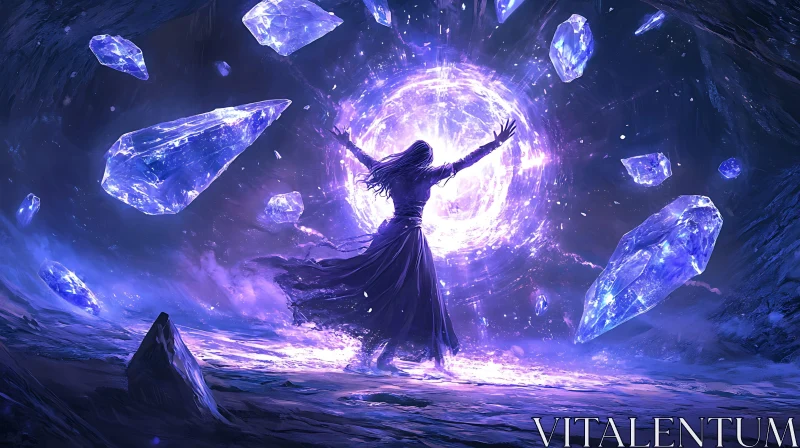 Mystical Woman with Magic Portal